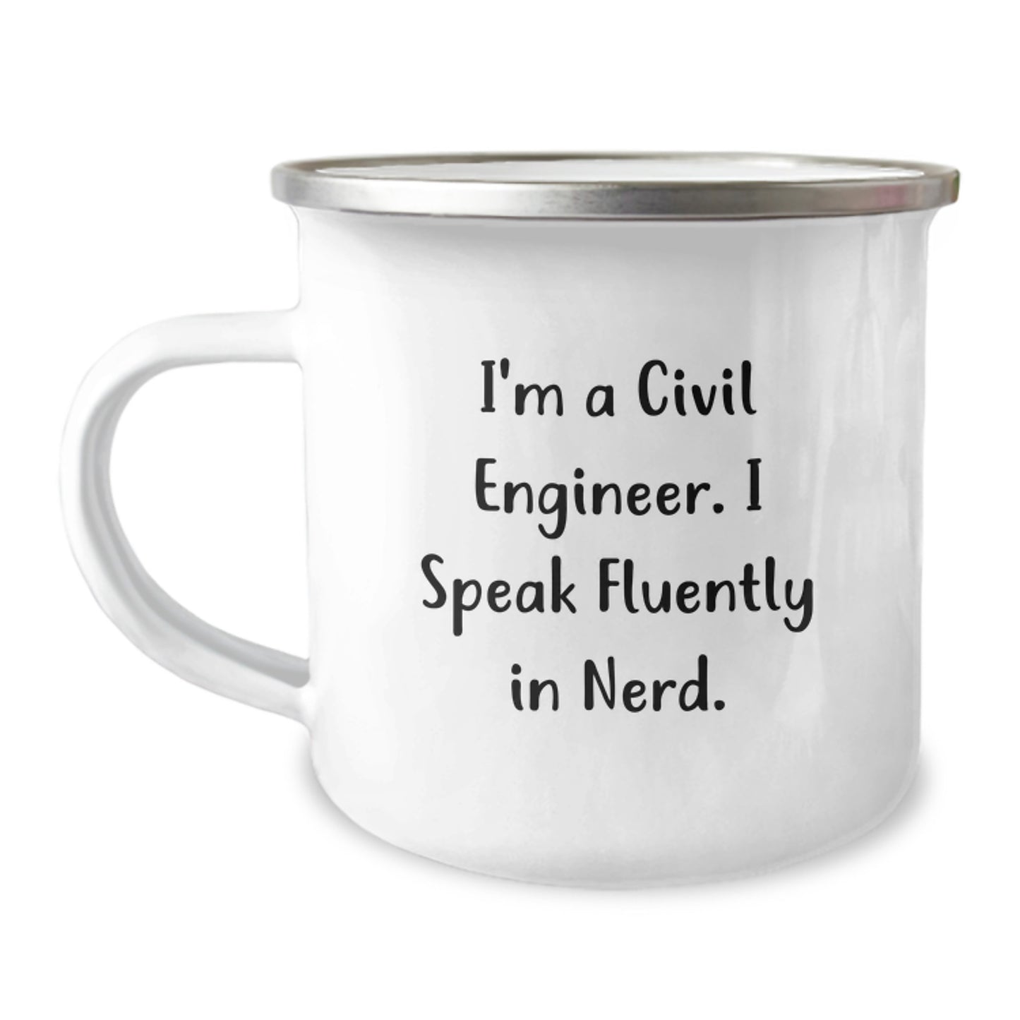 Civil Engineer Gifts from Friends - Funny 'I'm A Civil Engineer. I Speak Fluently In genius.' Birthday Unique Mug for Men, Women, Coworkers, Family - Image 1