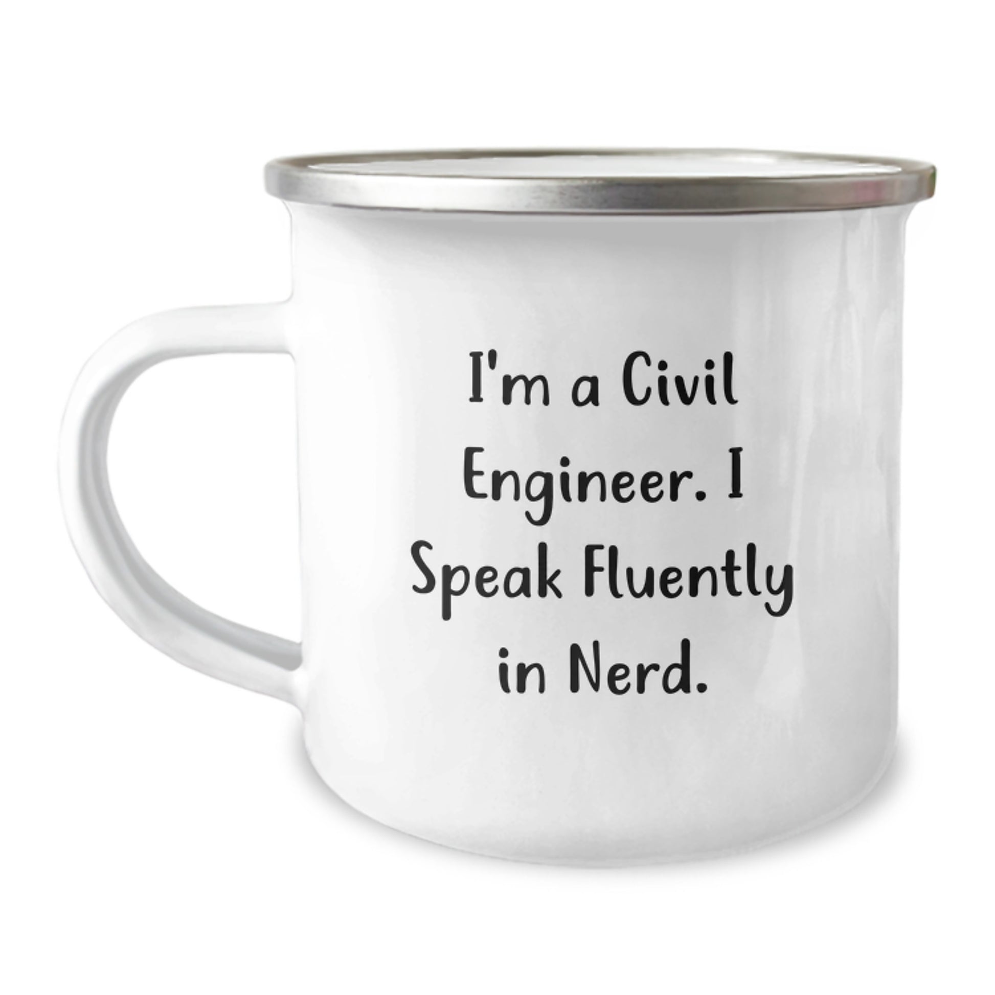 Civil Engineer Gifts from Friends - Funny 'I'm A Civil Engineer. I Speak Fluently In genius.' Birthday Unique Mug for Men, Women, Coworkers, Family - Image 1