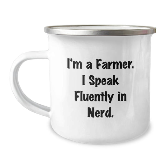 Funny Farming Gifts for Men, Funny Farmer Mug, Camping Mug, Birthday Unique Gifts from Friends to Men, I'm A Farmer. I Speak Fluently In genius. - Image 1