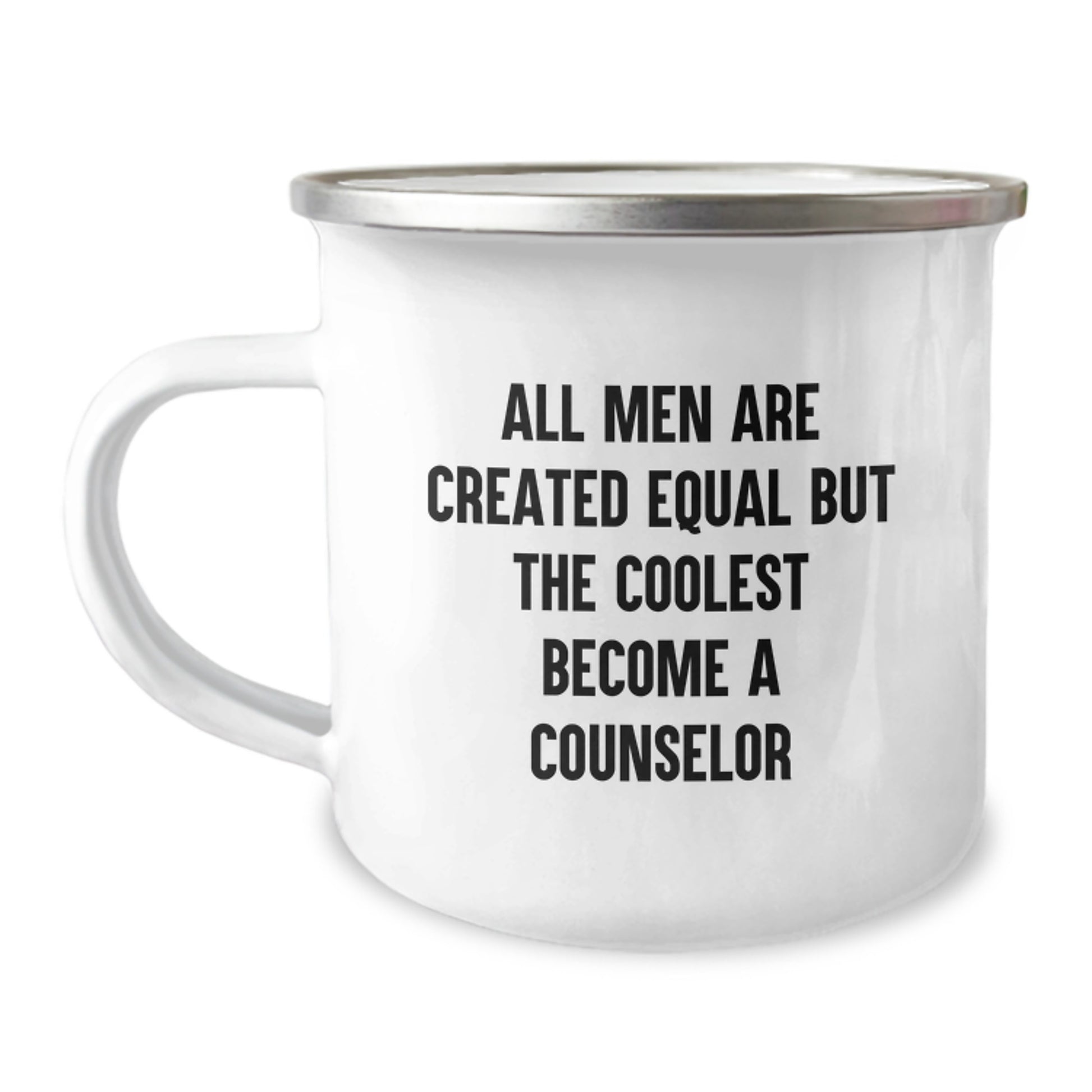 Funny Counselor Gifts for Men, Gifts from Friends to Counselor on Father's Day Unique Camping Mugs, All Men Are Created Equal But The Coolest Become A Counselor - Image 1