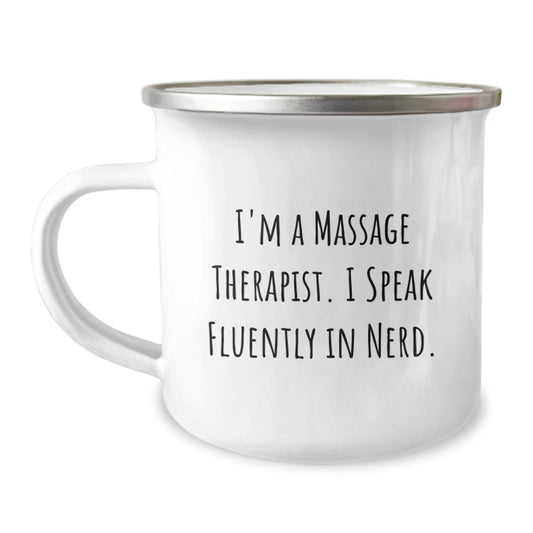 Funny Massage Therapist Gifts from Friends - I'm A Massage Therapist. I Speak Fluently In genius. Birthday Unique Mug for Men Women Family Coworkers - Image 1