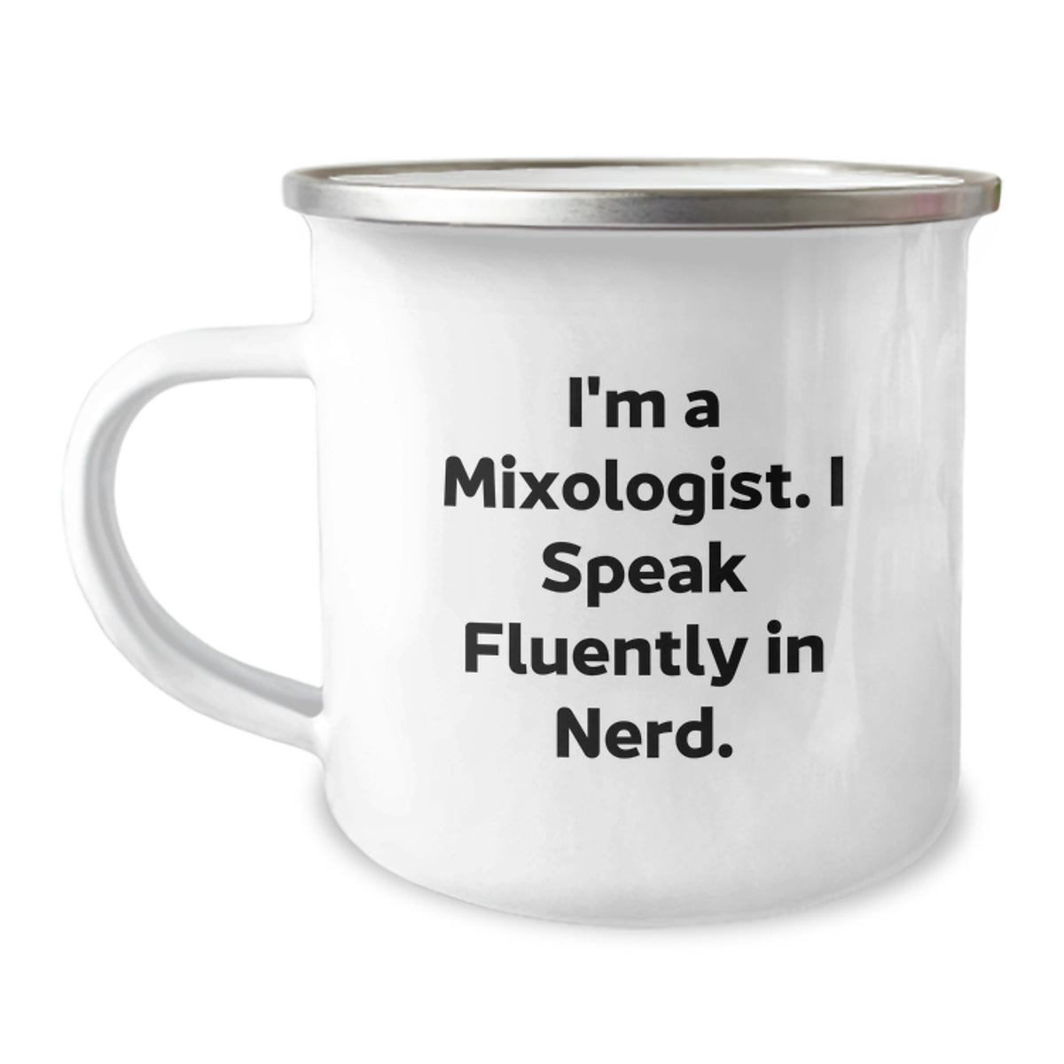 Funny Mixologist Gifts from Friends for Men Birthday Unique Mug - 'I'm A Mixologist, I Speak Fluently In genius' Camping Mugs - Image 1