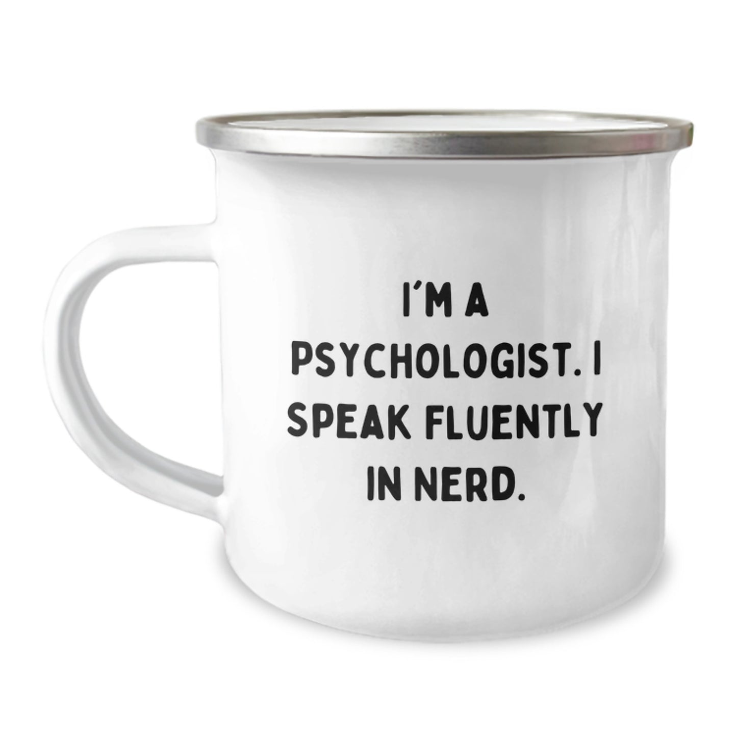 Gifts from Men for the Funny Psychologist - I Speak Fluently In genius. Camping Mug for Graduation Unique Gifts - Image 1