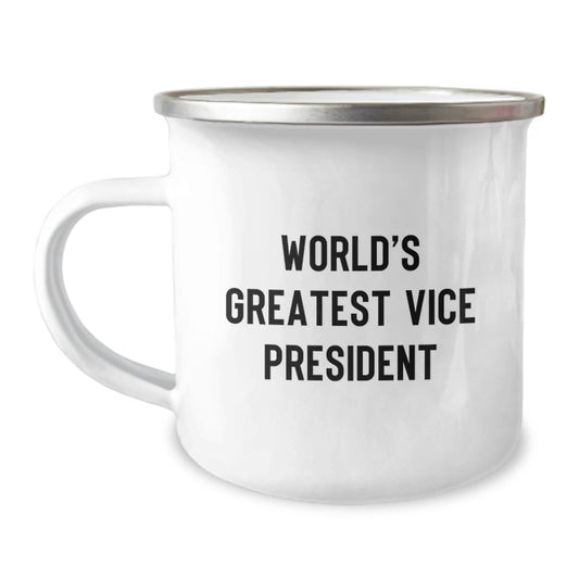Funny Vice President Gifts from Dad for World's Greatest Vice President Camping Mug, Father's Day Unique Gifts for Vice President Men, Stainless Steel - Image 1