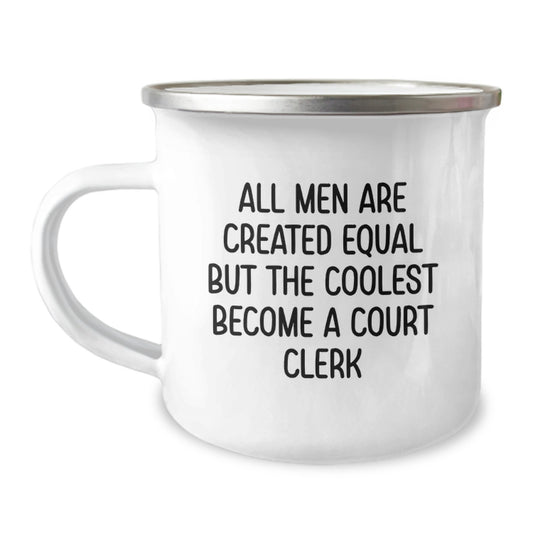 Unique Court Clerk Gifts from Family - Funny Camping Mug for Dad's Father's Day - Image 1