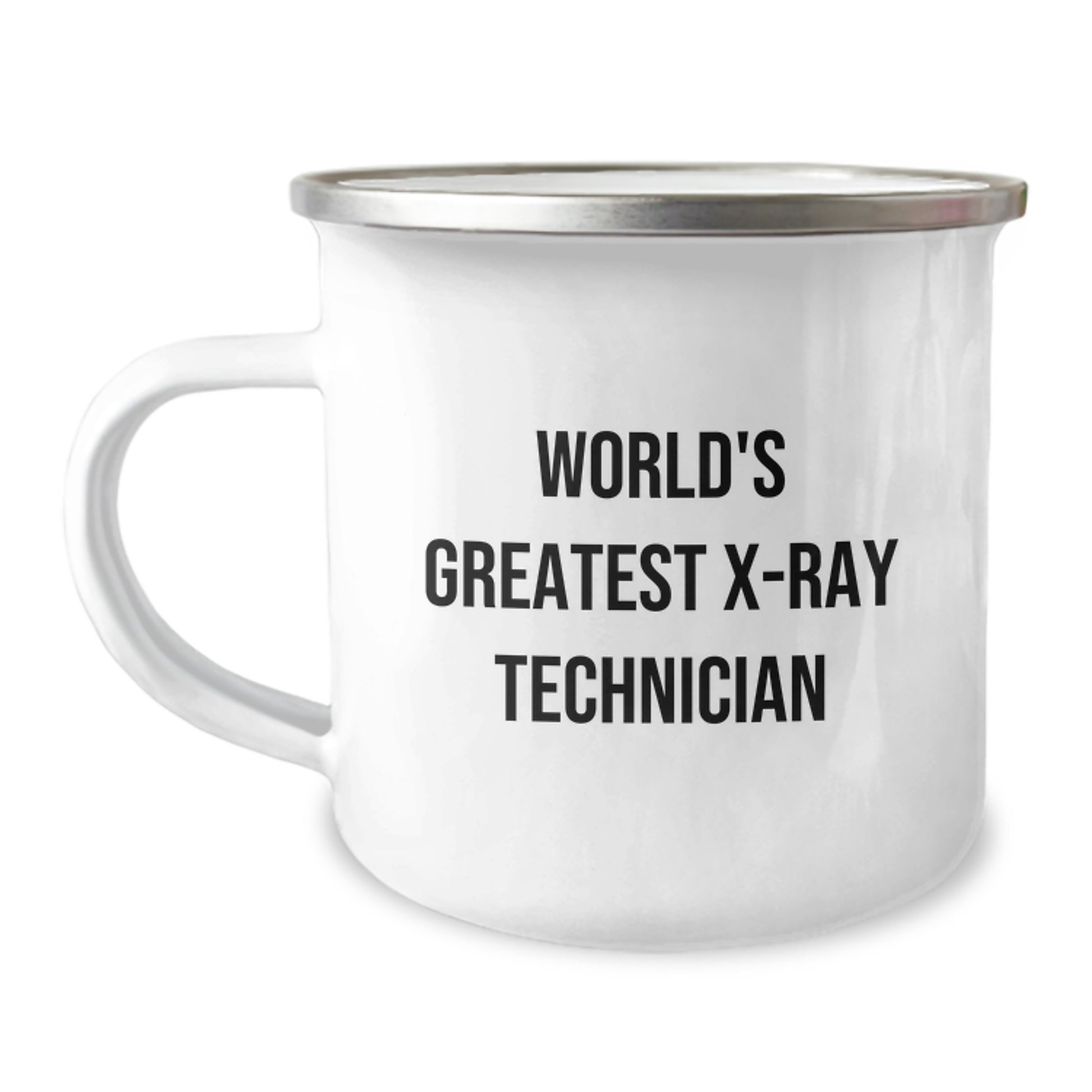 Funny Gifts from Family for X-Ray Technician Dad on Father's Day - World's Greatest X-ray Technician Camping Mug, 12 oz Stainless Steel - Image 1