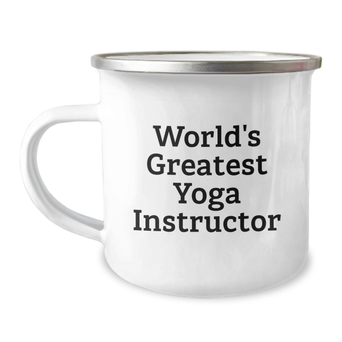 Funny Yoga Instructor Gifts from Friends - World's Greatest Yoga Instructor Camping Mug, Unique Mother's Day Unique Gifts for Yoga Instructor, Stainless Steel with Enamel Finish - Image 1