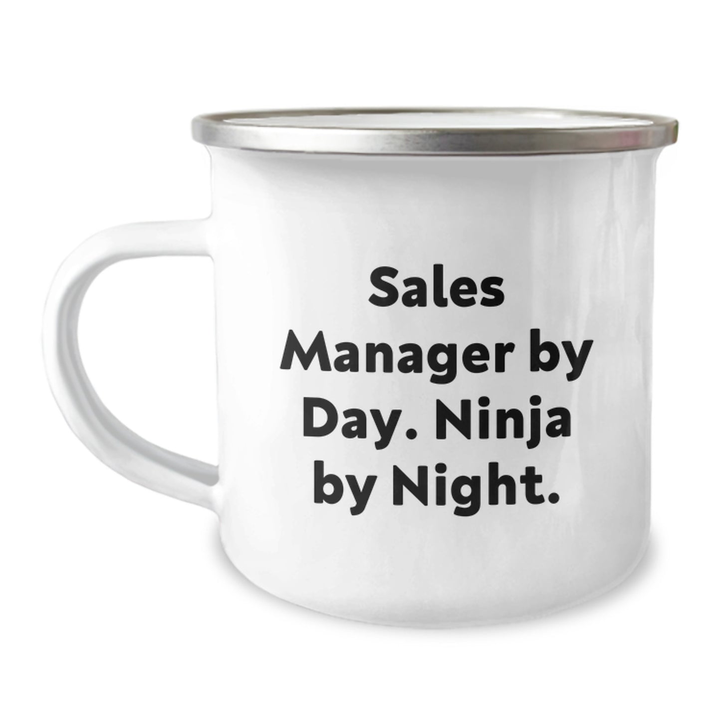 Funny Sales Manager Gifts for Him, Camping Mug with 'Sales Manager By Day. Ninja By Night.' Quote, Unique Graduation Gifts from Friends - Image 1