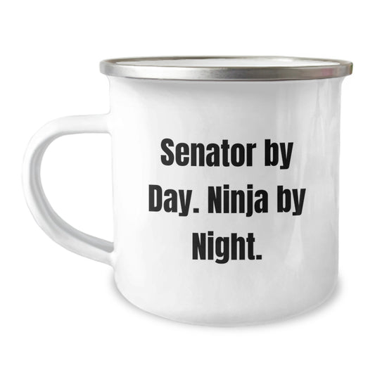 Senator Gifts for Men - Funny Senator By Day Ninja By Night Camping Mug, Graduation Unique Gifts for Senator Friends, Senator Family Members, Senator Coworkers - Image 1