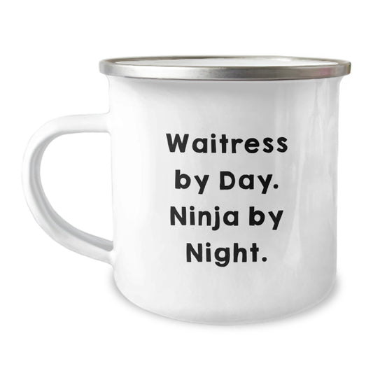 Waitress By Day Funny Camping Mug Gifts from Family to Graduation Unique for Women Friends - Image 1