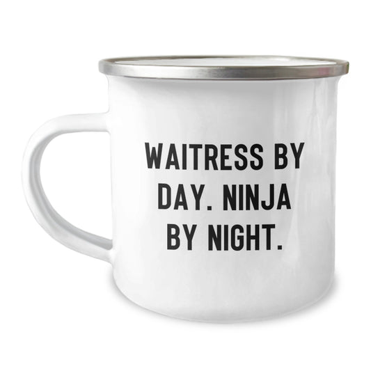 Waitress By Day Funny Camping Mug Gifts from Men for Waitress Graduation Unique - Image 1