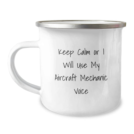 Funny Aircraft Mechanic Gifts from Men - Mother's Day Unique for Women Camping Mug - Image 1