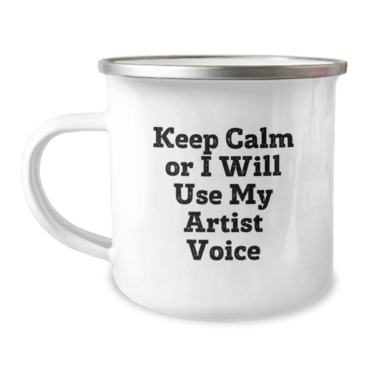 Christmas Gift for Her - Keep Calm Present Artist Voice Camping Mug - Image 1