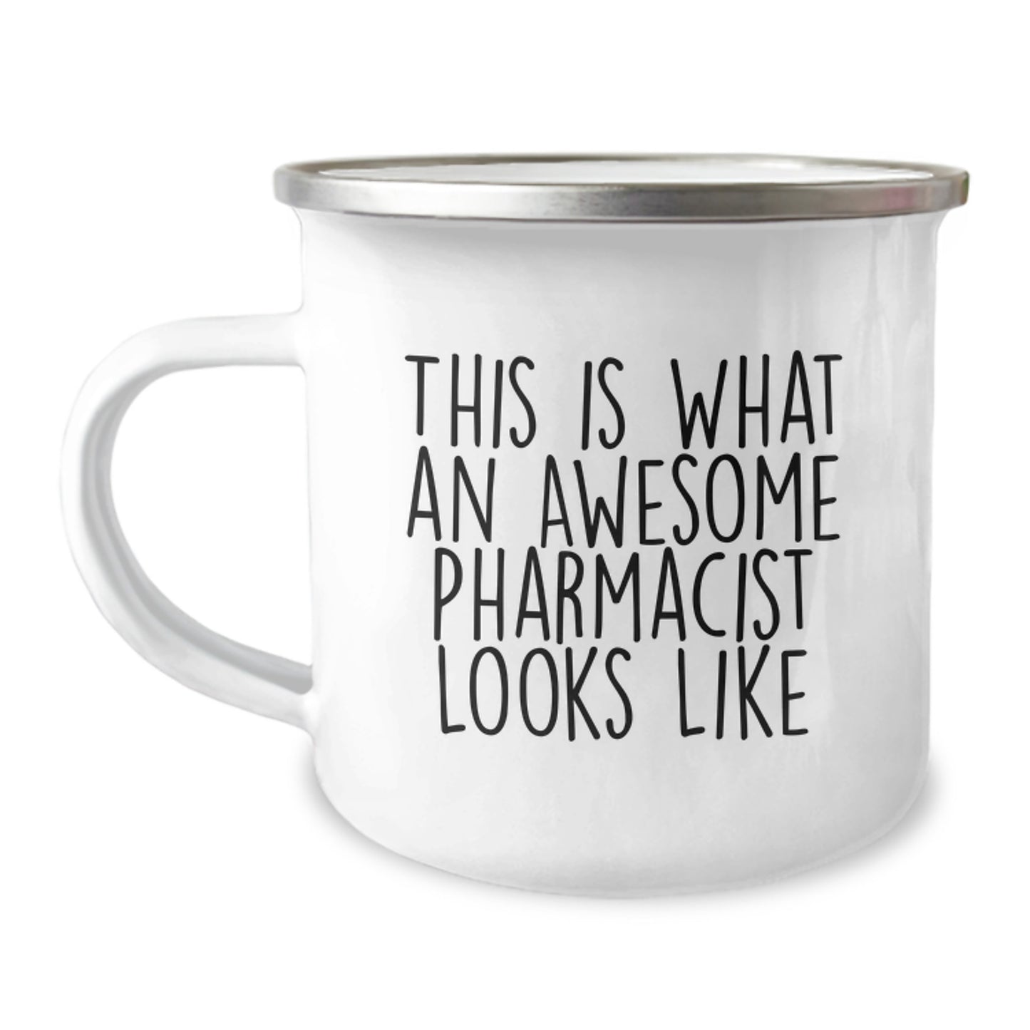 Gifts for Awesome Pharmacists, Funny Camping Mug for Graduation Unique Gifts, This Is What An Awesome Pharmacist Looks Like Quote, Stainless Steel with Enamel Finish - Gifts from Friends to Family - Image 1
