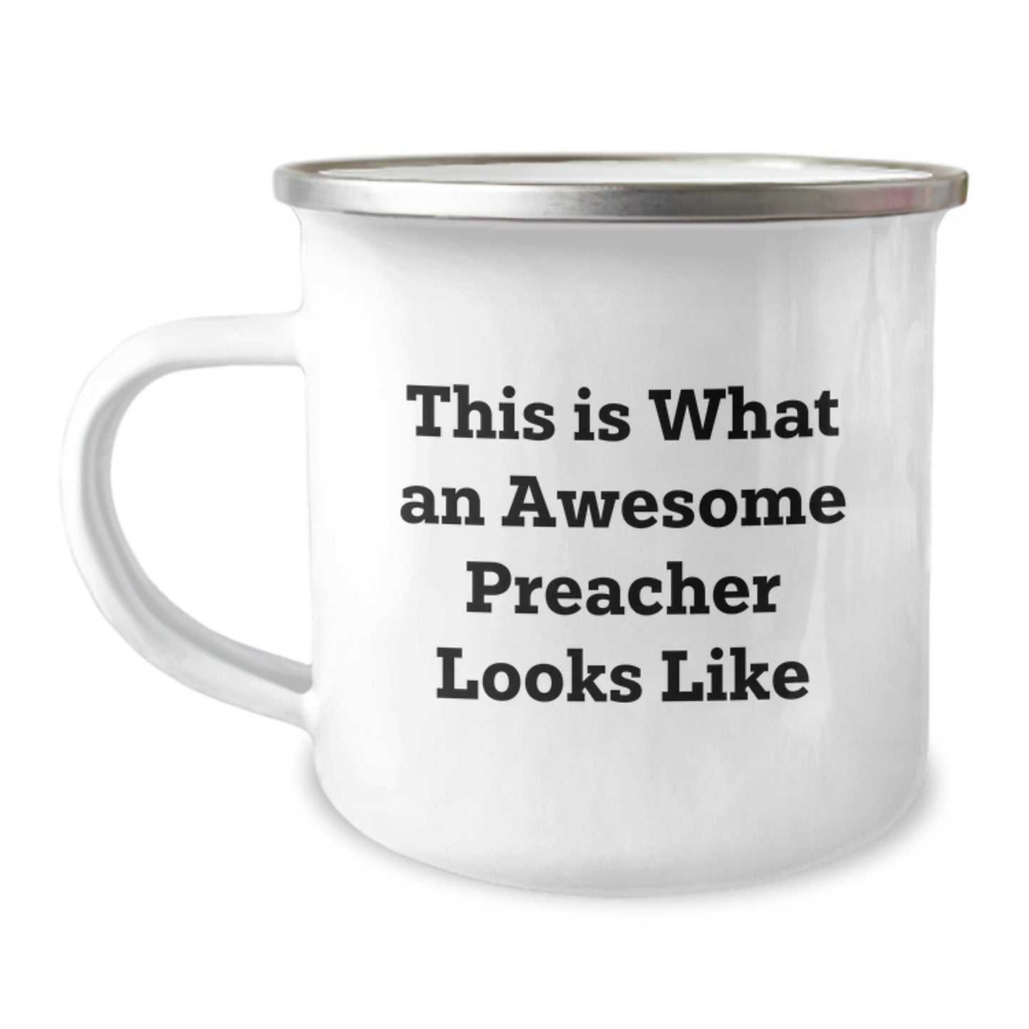 Funny Preacher Gifts for Men Graduation Unique Camping Mugs Gifts from Family and Friends with This Is What An Awesome Preacher Looks Like Quote - Image 1