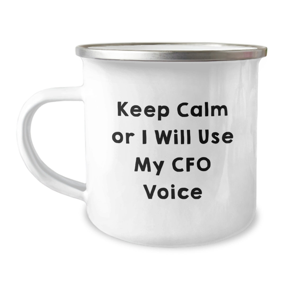 Funny CFO Gifts for CFO, Birthday Unique Gifts from Friends, Funny Camping Mug - Keep Calm Or I Will Use My Cfo Voice - Image 1