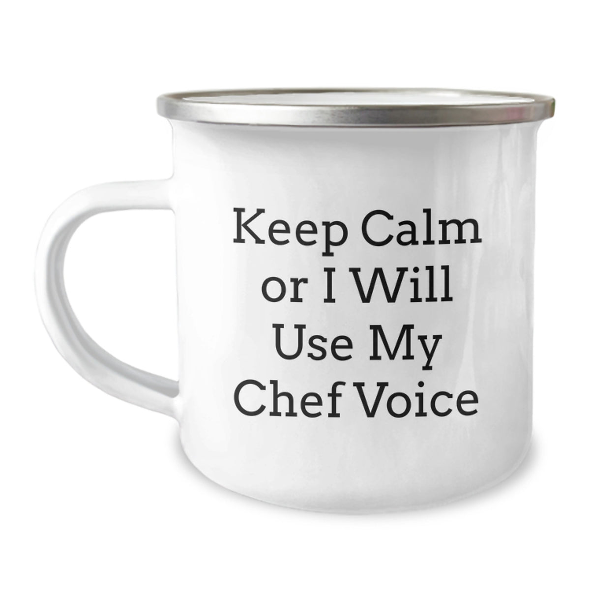 Funny Chef Gifts for Men - Camping Mug Keeps Calm Or I Will Use My Chef Voice, Birthday Unique Gifts from Friends, Unique Gifts for Chef - Image 1