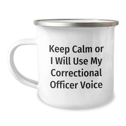 Correctional Officer Keepsake Gift for Him - Keep Calm Voice Quote - Image 1