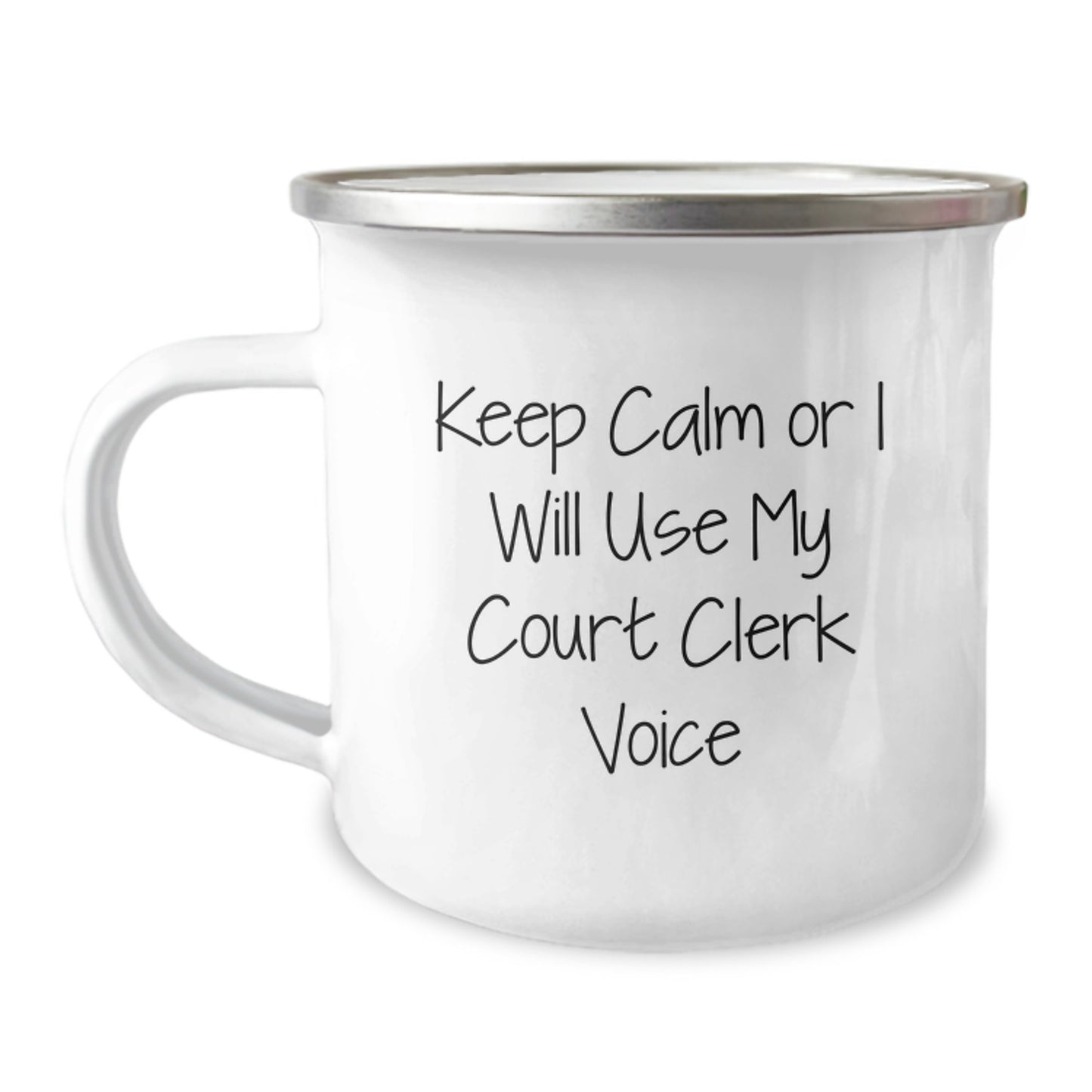 Court Clerk Keepsake Camping Mug for Him Birthday Gift 12oz - Image 1