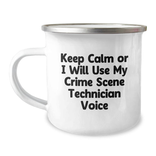 Crime Scene Technician Keepsake Camping Mug for Him Birthday Gift - Image 1