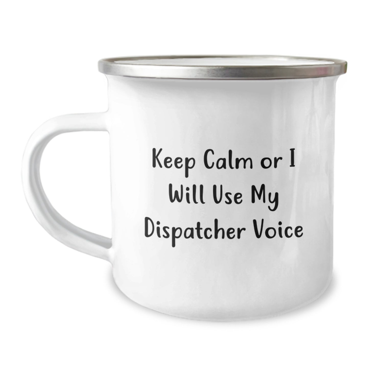 Funny Dispatcher Gifts for Men - Keep Calm Or I Will Use My Dispatcher Voice - Camping Mug for Graduation Unique Gifts from Friends - Image 1