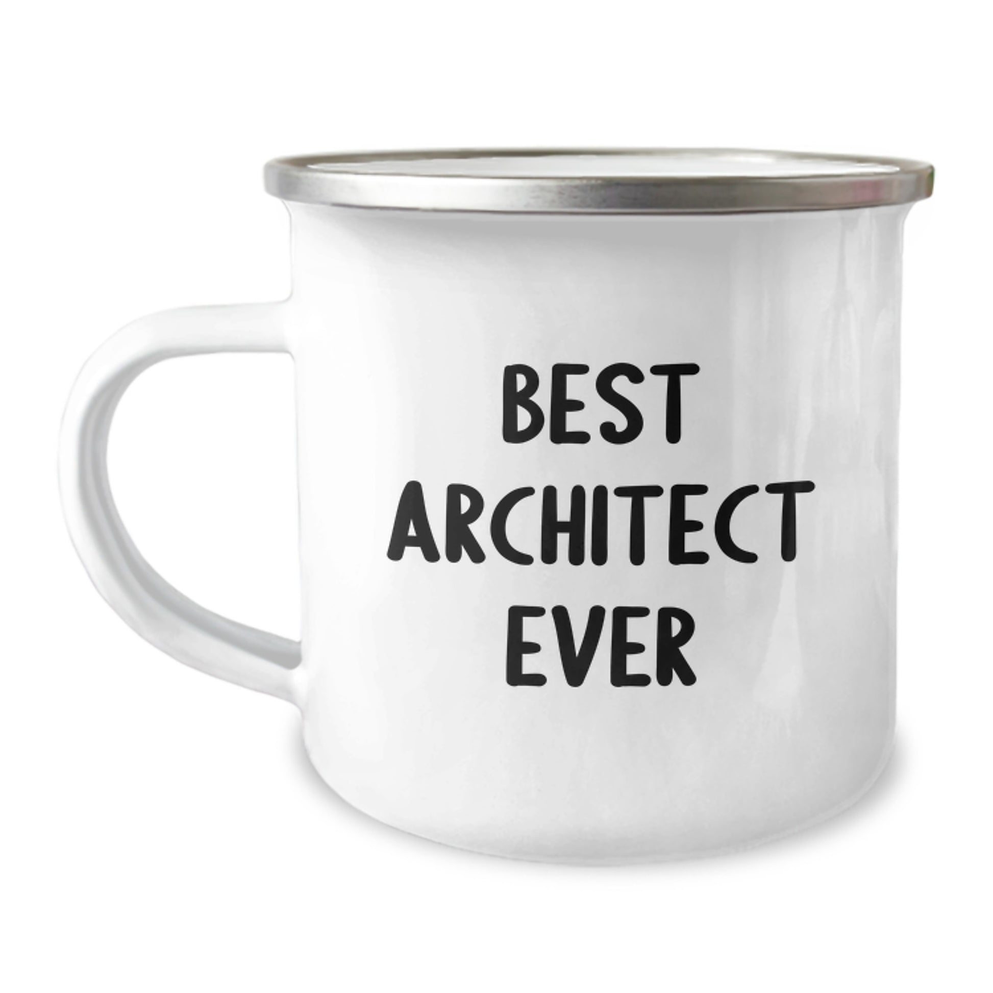 Funny Quote Gifts for Architects - Best Architect Ever Camping Mug, 12 oz Stainless Steel with Enamel Finish, Birthday Unique Gifts from Friends to Men - Image 1