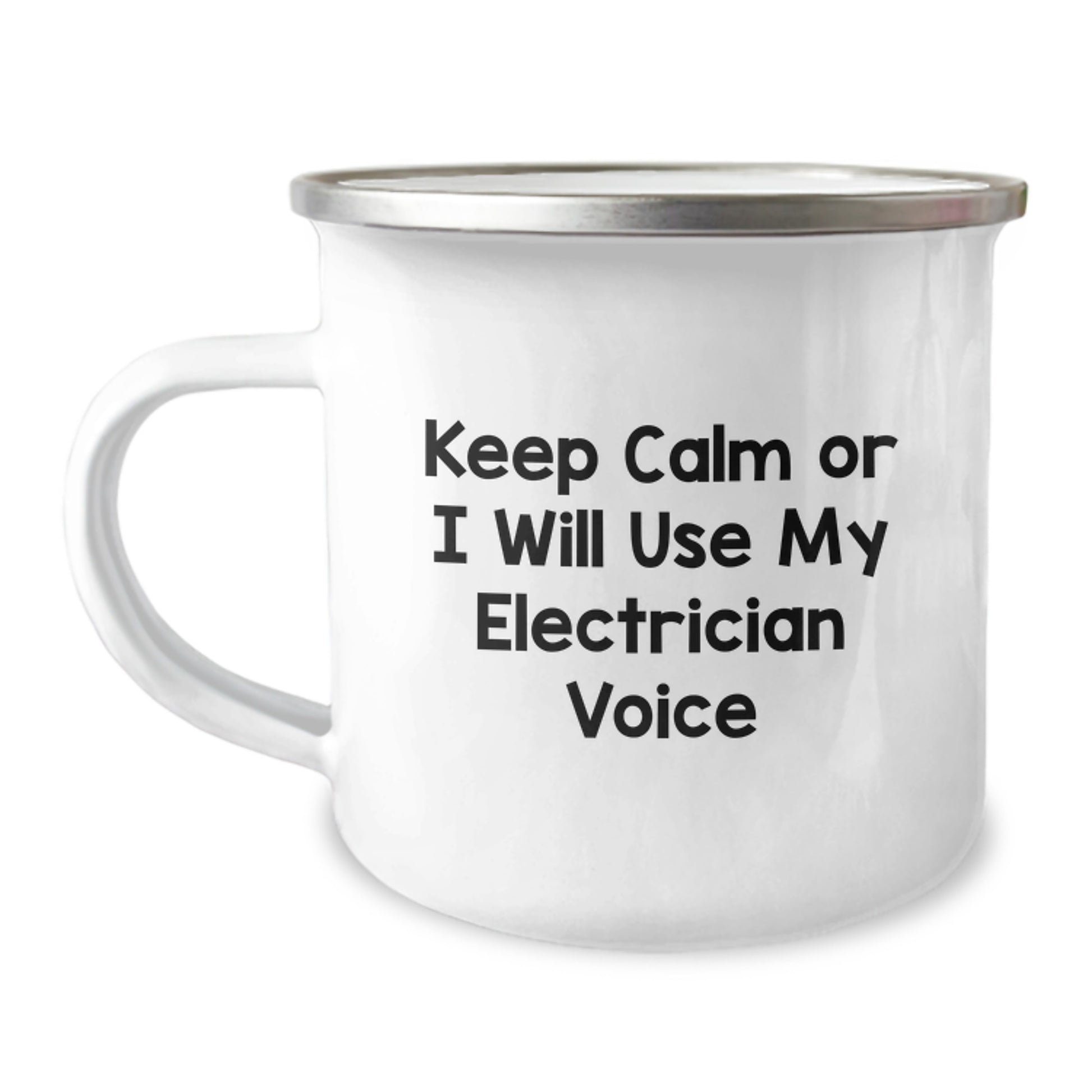Electrician Keepsake Camping Mug for Him Graduation Gift With Quote - Image 1