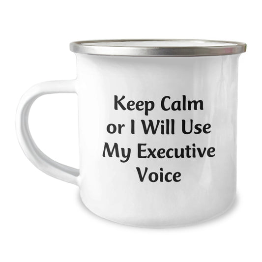 Executive Keeps Calm Camping Mug Gifts for Men Friends Coworkers from Family - Image 1