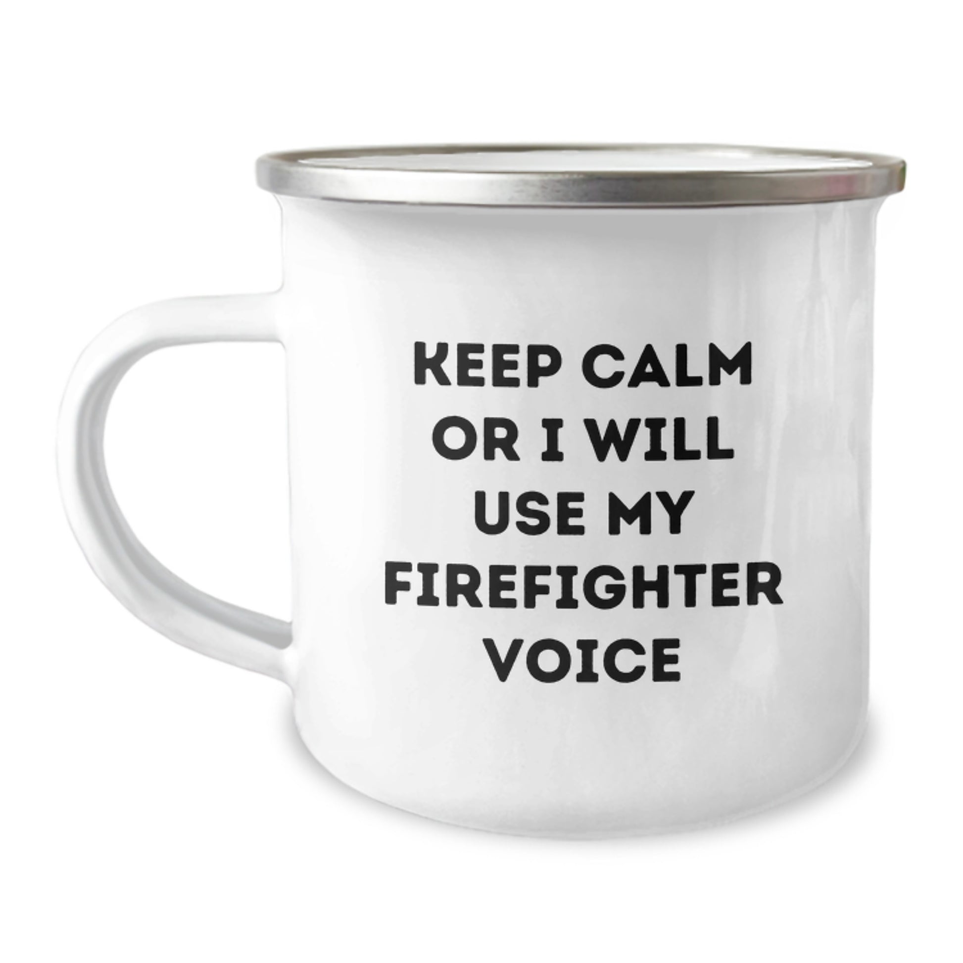 Firefighter Keepsake Camping Mug for Him Birthday Gift Stainless Steel - Image 1