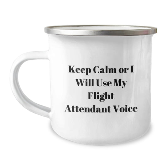 Flight Attendant Camping Mugs Funny Gifts from Friends for Flight Attendant Birthday Unique - Image 1