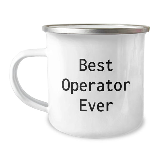 Happy Birthday Unique Gifts for Operator, Funny Operator Mugs, Best Operator Ever Camping Mug, Stainless Steel with Enamel Finish, 12 oz Capacity, Ideal Gift for Operator Friends and Family - Image 1