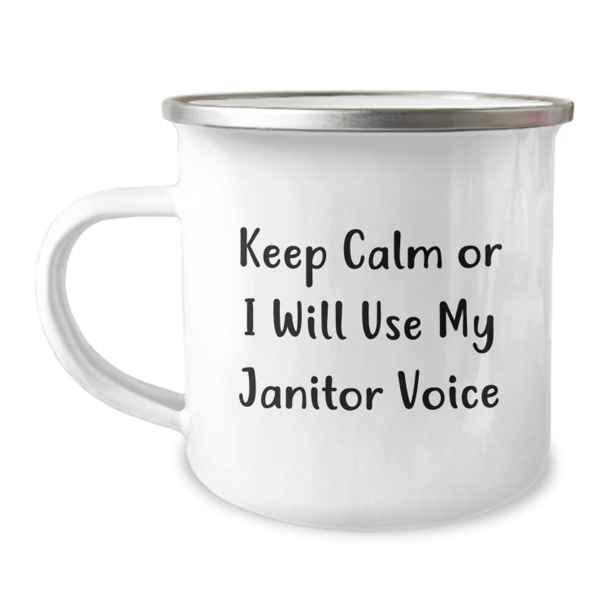 Janitor Camping Mug Gift for Him - Keep Calm Or I Will Use My Janitor - Image 1