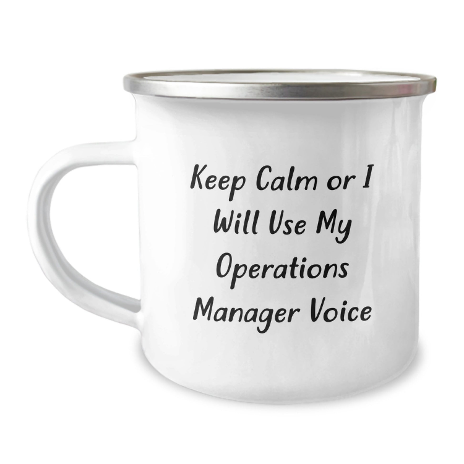 Birthday Gift Camping Mug for Her – Operations Manager Keeps Calm Or I - Image 1