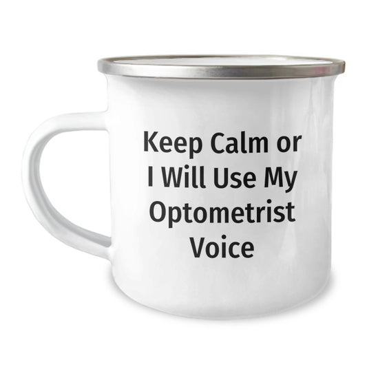 Optometrist Camping Mug Keepsake Quirky Fun Birthday Gift for Him - Image 1