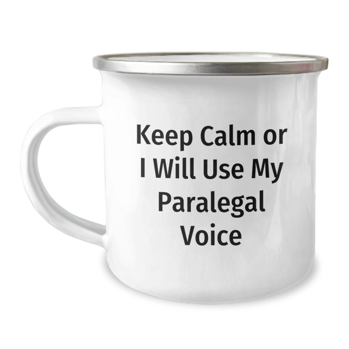 Funny Paralegal Gifts for Graduation Unique Paralegal Camping Mugs Gifts from Friends - Keep Calm Or I Will Use My Paralegal Voice - Image 1