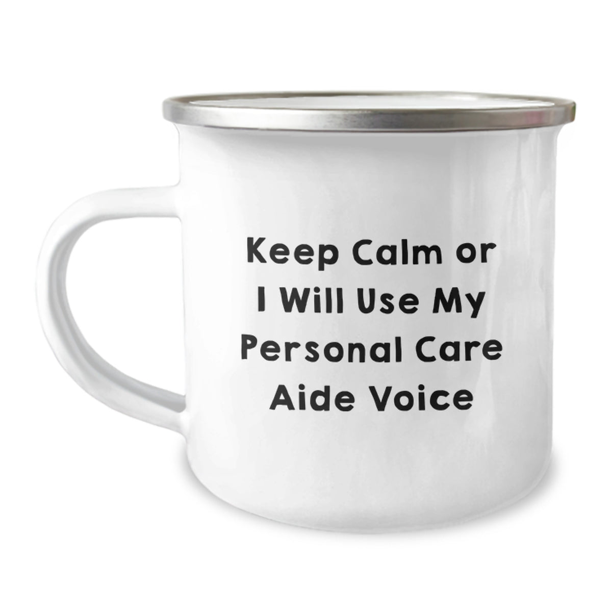 Personal Care Aide Gift for Him - Keep Calm Tone Camping Mug Keepsake - Image 1