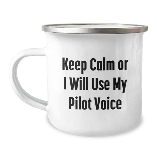 Christmas Gift for Her - Keep Calm Present with Pilot Voice Quote - Image 1