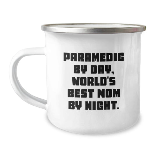 Funny Rescue Worker Gifts for Birthday - Rescue Worker By Day World's Best Mom, Stainless Steel Camping Mugs Gifts from Mom to Rescue Worker Men - Image 1