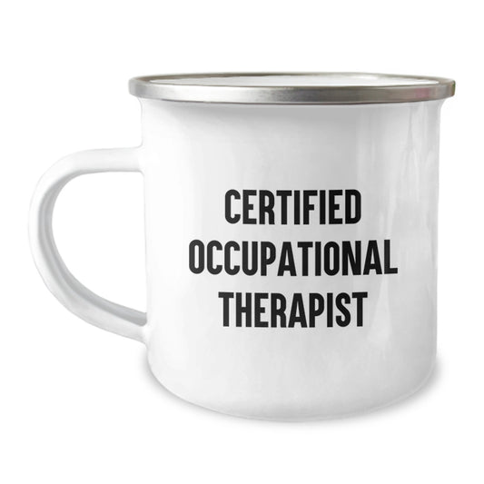 Funny Quote Gifts from Occupational Therapists for Friends Valentine's Unique Camping Mug - Image 1