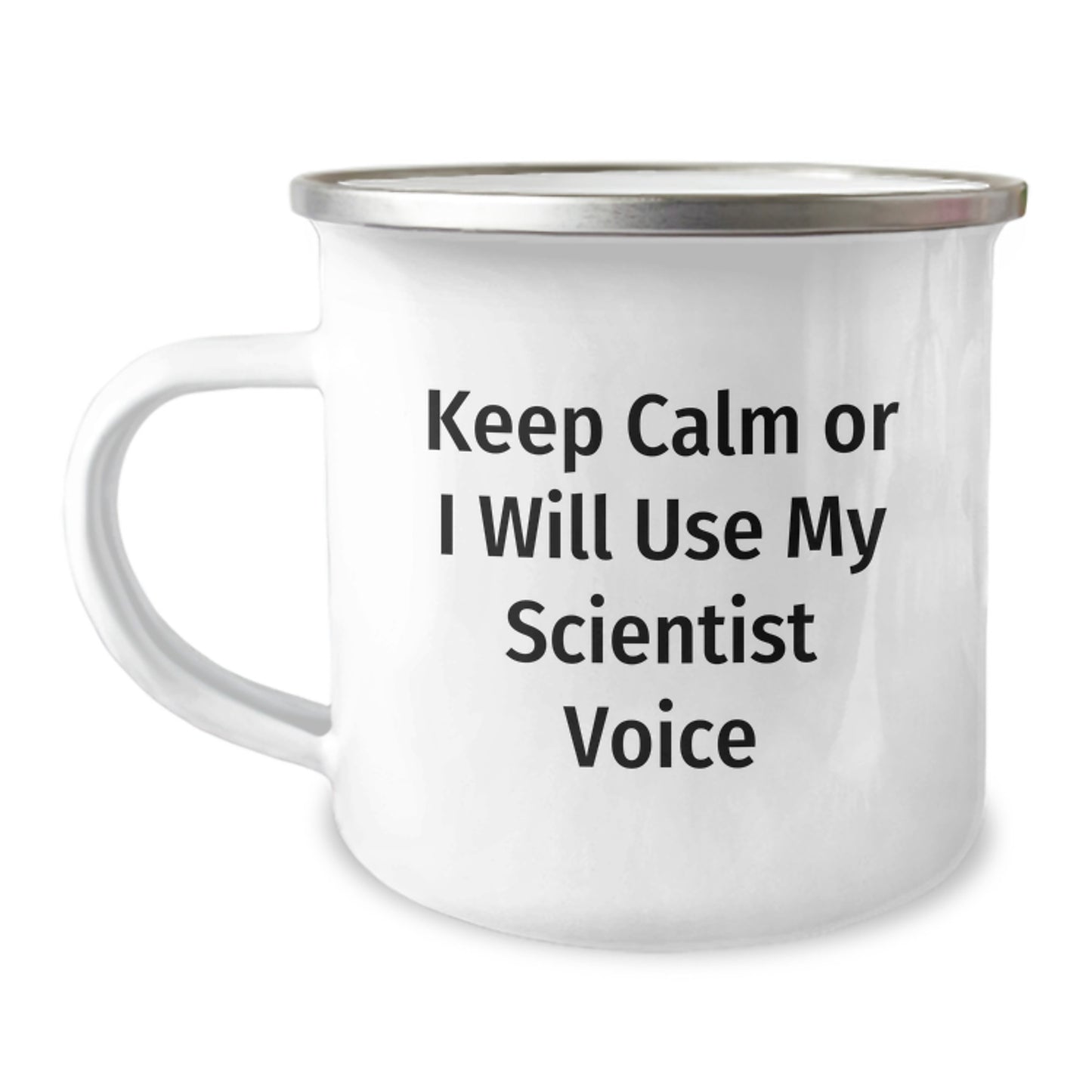 Scientist Keepsake Camping Mug for Him Birthday Gift Keep Calm - Image 1