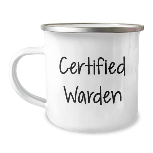 Gifts from Friends for Warden - Funny Certified Warden Camping Mug, Birthday Unique Gifts for Men, Women, Family - Funny Quote, Camping Mug for Outdoor Enthusiasts, Warden Love Gifts - Image 1