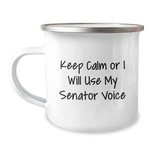 Senator Keepsake Camping Mug for Him Birthday Gift Keep Calm Stainless - Image 1