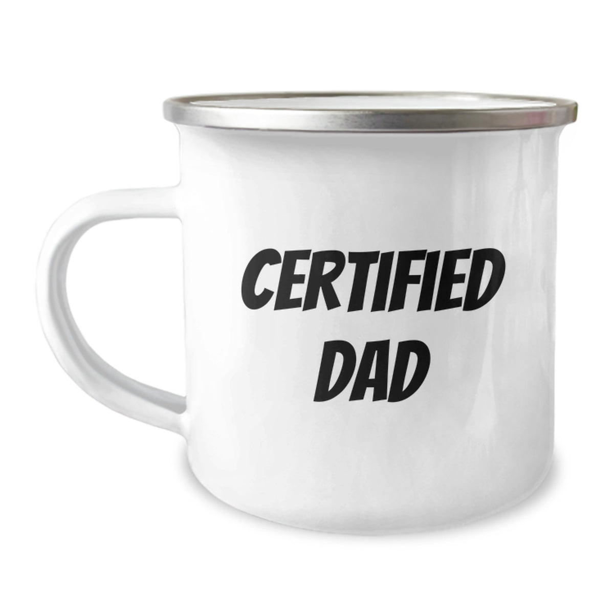 Funny Dad Gift for Him, 'Certified Dad' Valentine's Unique Gifts from Family, Camping Mug for Men - Image 1