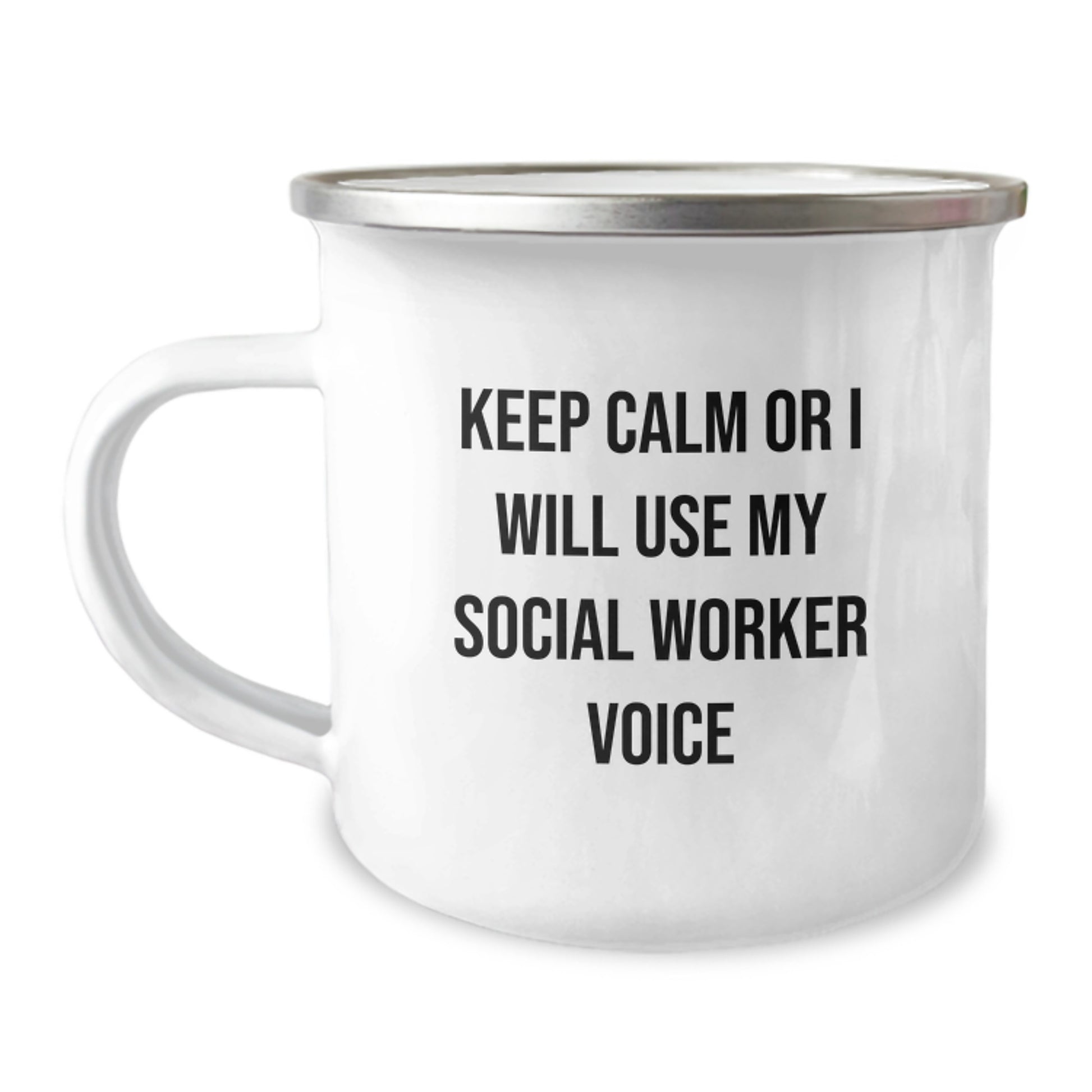 Social Worker Keepsake Camping Mug for Him Birthday Gift - Image 1