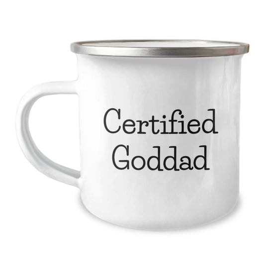 Funny Goddad Gifts from Men Certified Goddad for Camping Mug Birthday Unique Ideas - Image 1