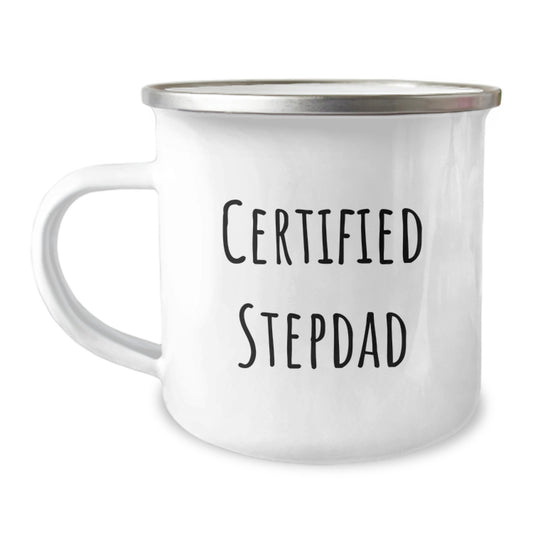 Funny Stepdad Gifts from Men - Certified Stepdad Birthday Unique Gifts for Stepdad Camping Mug - Image 1