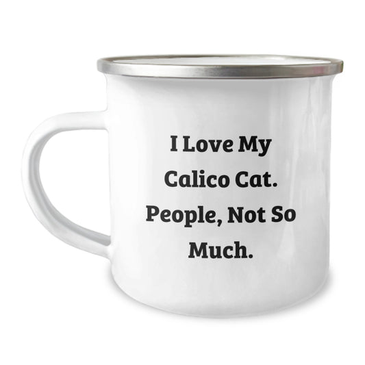 Funny Calico Cat Camping Mugs Gifts for Calico Cat Lovers Birthday Unique Presents from Friends - Image 1
