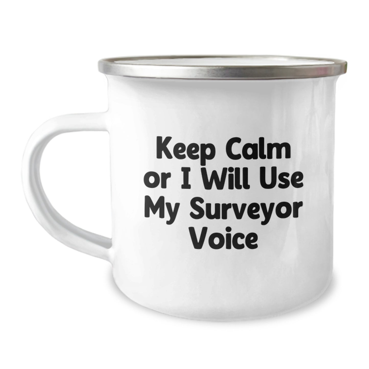 Funny Surveyor Gifts for Surveyor Men - Keep Calm Or I Will Use My Surveyor Voice - Valentine's Unique Gifts from Friends - Image 1