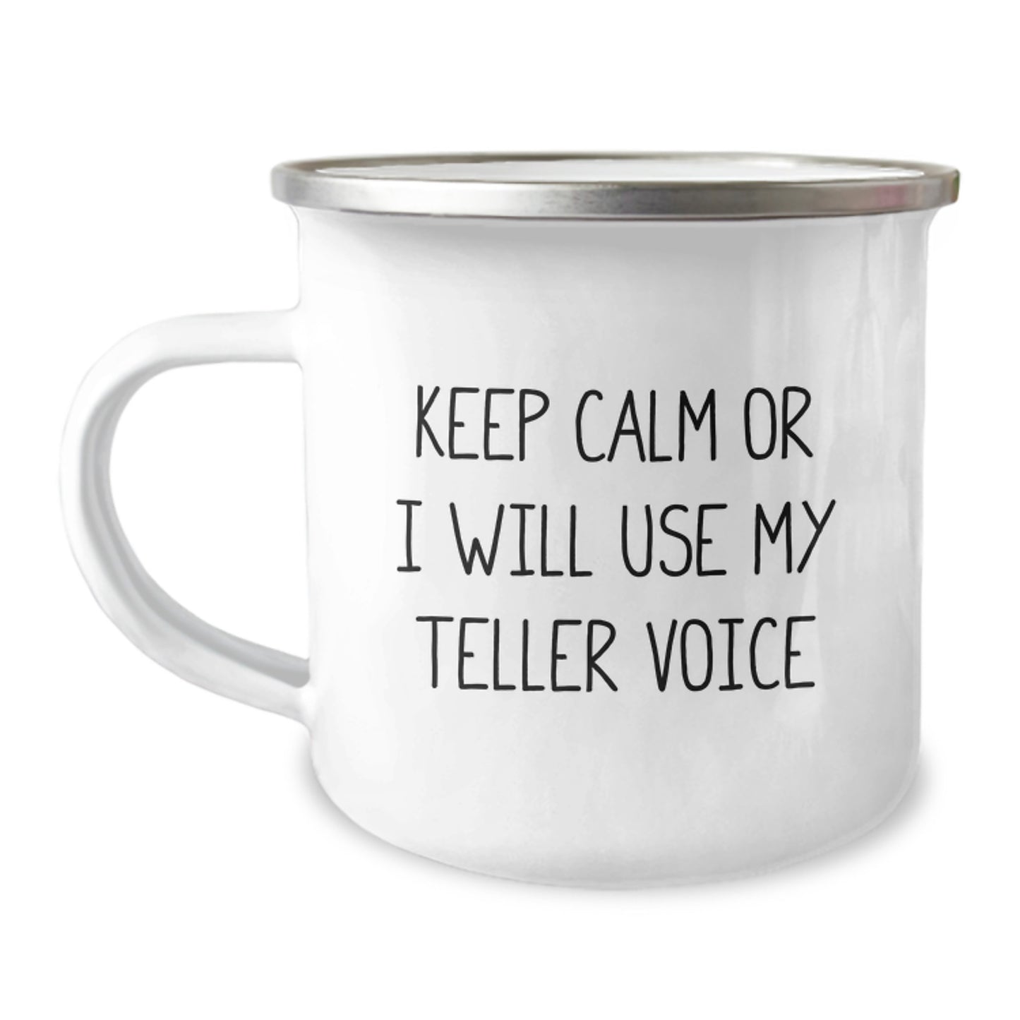 Gifts from Family for Teller Enthusiasts, Funny Motivational Camping Mug for Mom on Mother's Day, Stainless Steel with Enamel Finish - Image 1