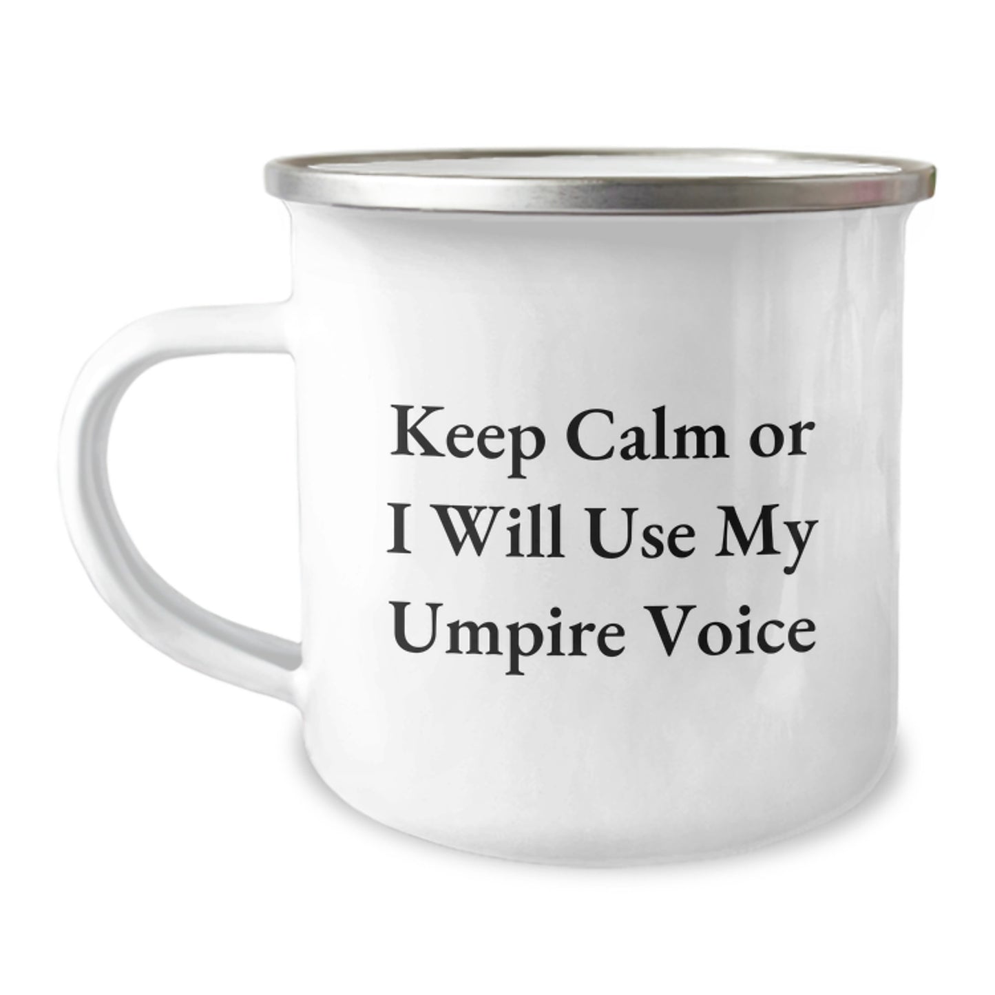 Umpire Keepsake Camping Mug for Him Birthday Gift 12oz Enamel Stainless - Image 1